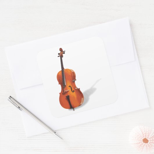 Cello Vierkante Sticker (Envelop)