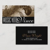 Cello Violin Instructor Music Studio Visitekaartje (Voorkant / Achterkant)