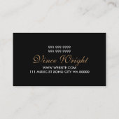 Cello Violin Instructor Music Studio Visitekaartje (Achterkant)