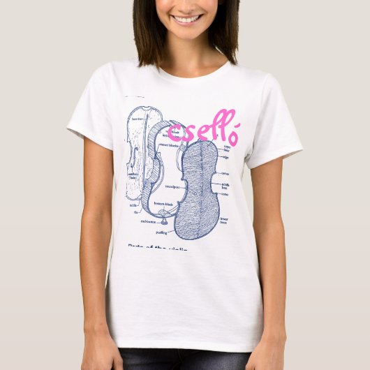 Cello Violin Shirt t-shirt (Voorkant)