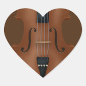 Cello Violin Viola Hart Sticker (Voorkant)