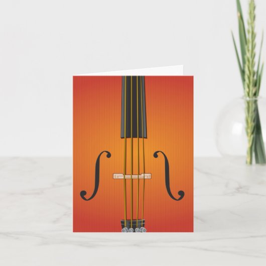 Cello, viool, altviool notecard ontwerp kaart (Voorkant)