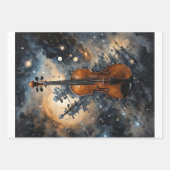 Cello, Viool Gitaar: dromerige muziekinstrumenten Inpakpapier Vel (Voorkant)