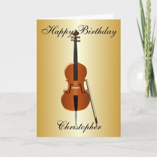 Cello Voeg gewoon naam Birthday toe Kaart (Voorkant)