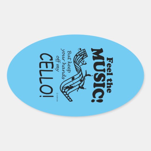 Cello voelt de Sticker van het muziekovaal (Voorkant)