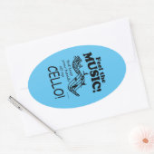 Cello voelt de Sticker van het muziekovaal (Envelop)