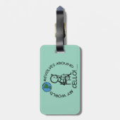 Cello - Wereld rond Bagagelabel (Achterkant verticaal)