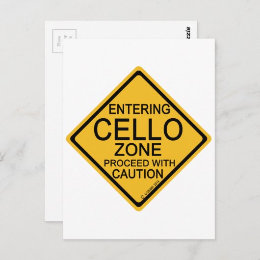 Cello-zone invoeren briefkaart (Voorkant / Achterkant)