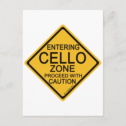 Cello-zone invoeren briefkaart (Voorkant)