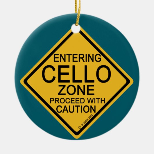Cello-zone invoeren keramisch ornament (Voorkant)