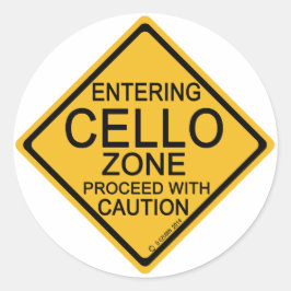 Cello-zone invoeren ronde sticker