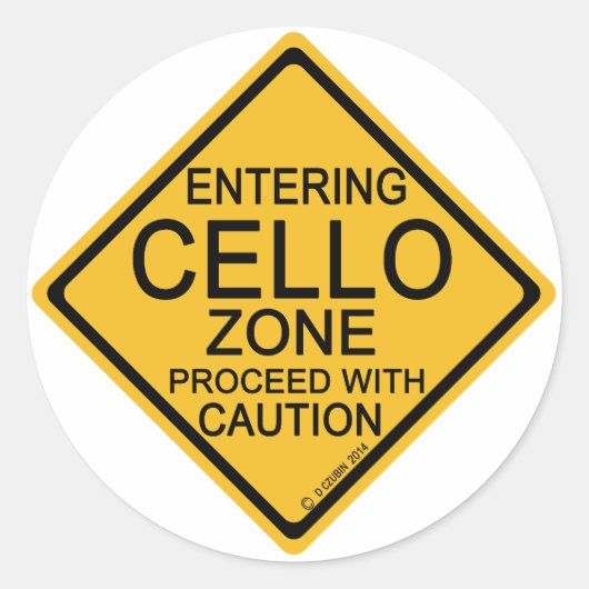 Cello-zone invoeren ronde sticker (Voorkant)