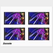 Cellobrug en snaren met Fibonacci spiraal Rechthoekige Sticker (Vel)