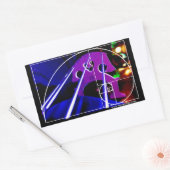 Cellobrug en snaren met Fibonacci spiraal Rechthoekige Sticker (Envelop)