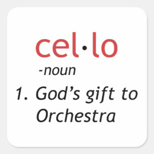 cellodefinitie vierkante sticker