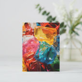 Cellofane edelstenen briefkaart (Staand voorkant)