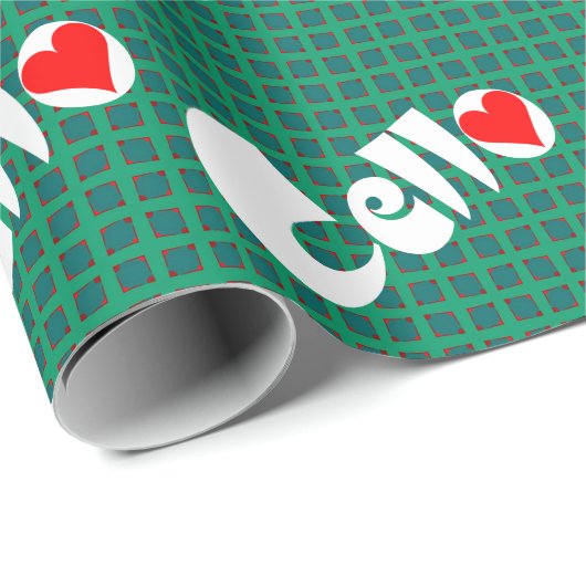 cellohart cadeaupapier (Rol Hoek)