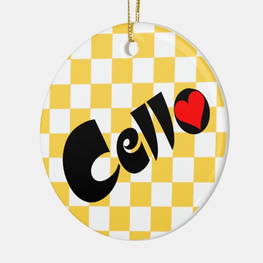 cellohart keramisch ornament (Links)