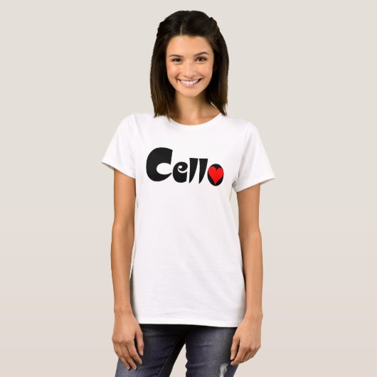 cellohart t-shirt (Voorkant volledig)