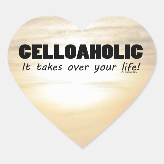 Celloholic Life Heart Sticker (Voorkant)
