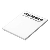 Celloholic life notitieblok (Linkerzijde)