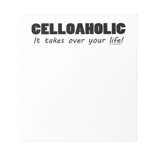 Celloholic life notitieblok (Voorkant)