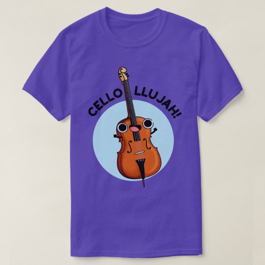 Cellollujah Schattigee Cello Pun T-shirt (Design voorkant)