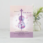 Cellorecital Uitnodiging (Staand voorkant)