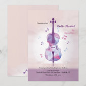 Cellorecital Uitnodiging (Voorkant / Achterkant)