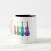 Cellos en Color Tweekleurige Koffiemok (Voorkant links)