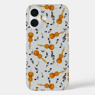 Cello's en zwarte Muzieknoten iPhone 16 Hoesje