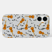 Cello's en zwarte Muzieknoten Case-Mate iPhone Case (Achterkant (horizontaal))