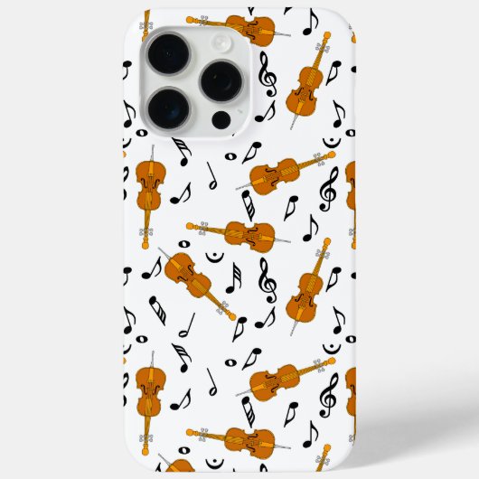 Cello's en zwarte Muzieknoten Case-Mate iPhone Case (Achterkant)