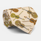 Cellos Musical Instruments Pattern Stropdas (Opgerold)