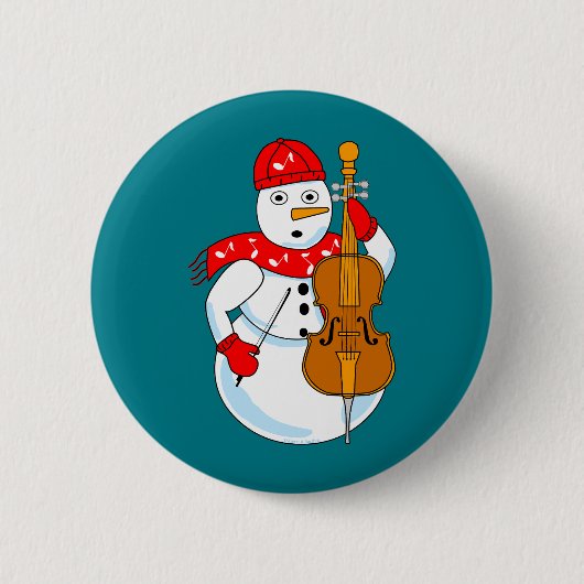 Cellosneeuwman Ronde Button 5,7 Cm (Voorkant)