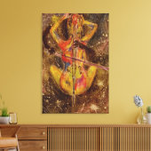 Cellosonatesdoek Abstract Schilderij Canvas Afdruk (Insitu (Woonkamer))