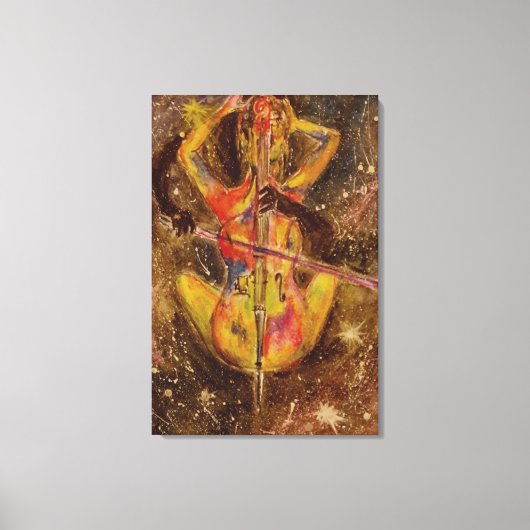 Cellosonatesdoek Abstract Schilderij Canvas Afdruk (Voorkant)