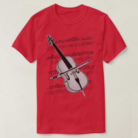 Cellospeler Cellist String Musician T-shirt (Design voorkant)