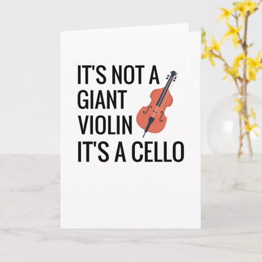 Cellospeler geschenken | celloorkest kaart (Gele Bloem)