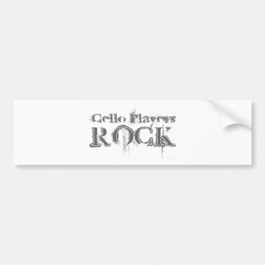 Cellospelers Rocken Bumpersticker (Voorkant)