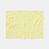 Cellozachte botergele traliedesign fleece deken (Voorkant (Horizontaal))