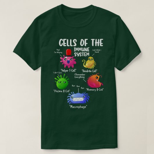 Cells Of The Immune Systems Biology Cells Science  T-shirt (Design voorkant)