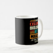 Cellulair Bioloog Grappig Quote Retro Koffiemok (Voorkant rechts)