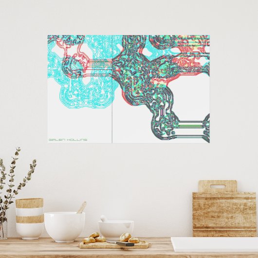 Cellulaire pijplijn poster (Keuken)