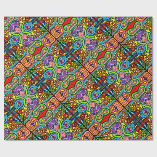 Cellular Art Wrapping Paper Cadeaupapier (Vlak)