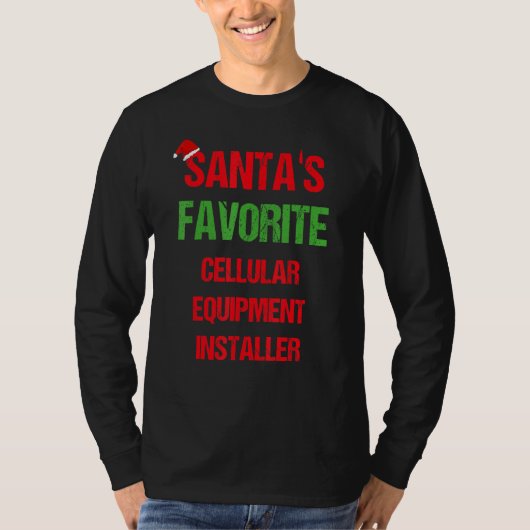 Cellular Equipment Installer Funny Pajama Christma T-shirt (Voorkant)