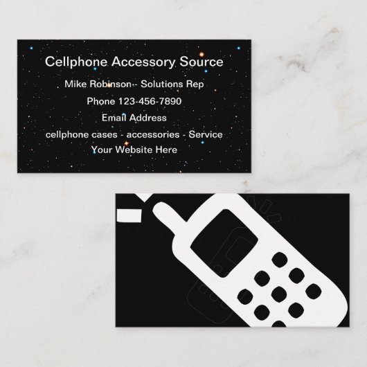 Cellular Phone Accessoires Technology Visitekaartje (Voorkant / Achterkant)