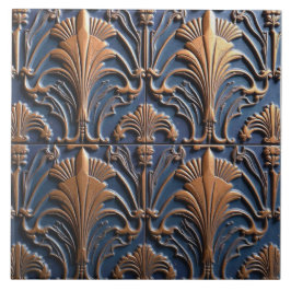 Celosia Argenta in koper Tegeltje