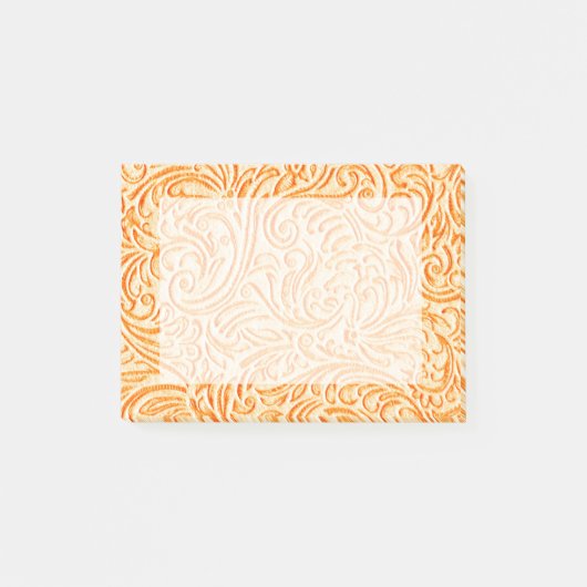 Celosia Oranje  Scrollwork Grafisch Ontwerp Post-it® Notes (Voorkant)