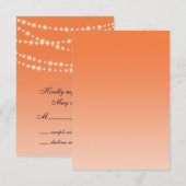 Celosia Oranje Twinkle Lights RSVP Kaartje (Voorkant / Achterkant)